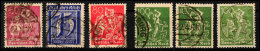 Teilsatz Aus Freim.-Serie Mit WZ Waffeln, Gepr. Infla, Mi. 180.-, Katalog: 184/87 OPart Of A Set From Postal... - Autres & Non Classés