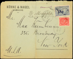 20 M. Pflüger Und 10 M. Posthorn Mit Amerik. Dublex-Stempel "UNITED STATES SEA POST OCT.21.1922...." Als... - Autres & Non Classés