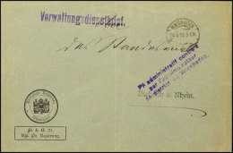 1919, Portofreier Dienstbrief Aus WIESBADEN 24.4. Mit Frz. Zensur-L3 "Pli Administratif Cpntrolé Par... - Otros & Sin Clasificación