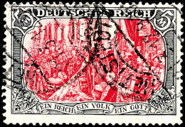 5 Mark Deutsches Reich, 26 : 17 Zähnungslöcher, Friedensdruck Schwarz/dunkelkarmin, Rahmen... - Autres & Non Classés