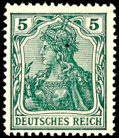 5 Pf. Germania Kriegsdruck, Schwarzopalgrün, Postfrisch, Gepr. Jäschke-L BPP, Mi.400,-, Katalog: 85IIe... - Autres & Non Classés