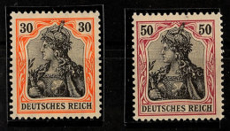 30 Und 50 Pf. Germania Kriegsdruck, Je "y"-Papier, Postfrisch, Gepr. Jäschke-L BPP, Mi.175,-, Katalog:... - Autres & Non Classés