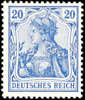 20 Pf. Germania Friedensdruck, Violettultramarin, Ungebraucht, Gepr. Jäschke BPP, Mi. 250,-, Katalog: 87Ib... - Autres & Non Classés