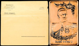 1900 (ca.), Metallpostkarte In Kupfer, Abb. Kaiser Wilhelm II, In Absolut Feinster Erhaltung (einschließlich... - Autres & Non Classés