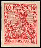 10 Pf. Reichspost Karminrot, Ungezähnt, Postfrisch, Mi. 200,-, Katalog: 56aU **10 Pf. Reichspost Carmine... - Autres & Non Classés