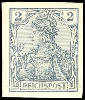 2  Pf. Reichspost, Ungezähnt, Postfrisch, Mehrfach Sign., Fotoattest Jäschke-Lantelme BPP: " Farbfrisch,... - Autres & Non Classés