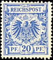 20 Pf. Krone/Adler In A-Farbe Tadellos Ungebraucht Im Seltenen Verbreiterten Format, Mi. 240.- Für Die... - Autres & Non Classés