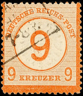 9 Auf 9 Kr. Rötlichbraun, Gut Gezähnt, Gestempelt, Gepr. Hennies BPP, Mi. 600,-, Katalog: 30 O9 On 9... - Autres & Non Classés