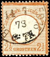 2 1/2 Gr Rötlichbraun Tadellos Gestempelt, Tiefst Gepr. Brugger BPP, Mi. 550.-, Katalog: 27a O2 + Gr... - Autres & Non Classés