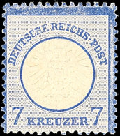 7 Kreuzer Großer Schild, Grauultramarin, Tadellos Postfrisch, Unsigniert, Fotobefund Krug BPP (2016): "in... - Autres & Non Classés