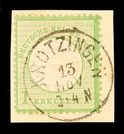 1 Kr. Gelblichgrün, Kabinettbriefstück Mit Klarem Baden-K1 "KROTZINGEN", Katalog: 23a BS1 Kr.... - Autres & Non Classés