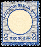 2 Groschen Großer Schild, Grauultramarin, Tadellos Postfrisch, Unsigniert, Fotobefund Krug BPP (2016): "in... - Autres & Non Classés