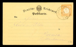 1/2 Gr. Orange, Mit Großem Antiqua-K2 "DÜLKEN 19 1 74" (OPD Düsseldorf) Auf Postkarte Nach Barmen,... - Autres & Non Classés