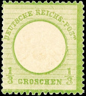 1/3 Groschen Großer Brustschild, Dunkelgelbgrün, Tadellos Postfrisches Kabinettstück, Fotobefund... - Sonstige & Ohne Zuordnung