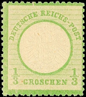 1/3 Gr. Gelblichgrün, Tadellos Postfrisch, Gepr. Hennies BPP, Katalog: 17a **1 / 3 Gr. Yellowish Green, In... - Other & Unclassified