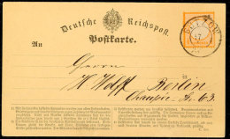 1/2 Gr. Orange, Kleiner Schild, Farbfrisches Kabinettstück Mit Großem Grotesk-K2 "BÜTZOW 17 12 72"... - Other & Unclassified