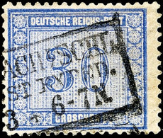 30 Groschen Grauultramarin, Großes Format L16, Entgegen Der Vorschrift Mit Preußen-Ra3 "REICHENBACH... - Sonstige & Ohne Zuordnung