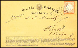 2 Kr. Kleiner Schild Ziegelrot Mit Ra3 FRANKFURT A.M. POSTEXPED. No. 3 15.8.72 Als Portogereche Einzelfrankatur Auf... - Autres & Non Classés