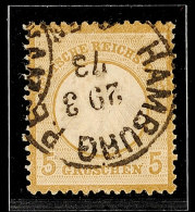 5 Gr. Dunkelockerbraun, Farbfrisches, Deutlich Geprägtes Kabinettstück Mit Klarem K1 Von "HAMBURG 20 3... - Otros & Sin Clasificación