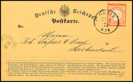 1/2 Groschen Kleiner Schild, Ziegelrot, Portogerechte Einzelfrankatur Auf Postkarte Mit K1 "GREIZ 23.8.72 6-7N"... - Otros & Sin Clasificación