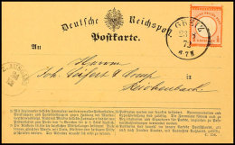 1/2 Groschen Kleiner Schild, Ziegelrot, Portogerechte Einzelfrankatur Auf Postkarte Mit K1 "GREIZ 23.8.72 6-7N"... - Other & Unclassified