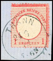 "THANN 24 3 74", Elsaß, K1 Auf Briefstück 1 Gr. Kleiner Brustschild, Gepr. Krug BPP, Katalog: 4... - Otros & Sin Clasificación