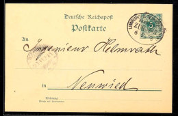 "LIMBURG-ALTENKIRCHEN ZUG 985" - Bahnpost-Ovalstempel, Auf GS-Postkarte 5 Pfg Krone/Adler Mit Absenderangabe Aus... - Autres & Non Classés