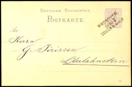 "HANNOVER 24 10 V COELN A. RHEIN" - Bahnpost-L3, Auf GS-Postkarte 5 Pfg Nach Oberlahnstein, Absendervermerk... - Autres & Non Classés