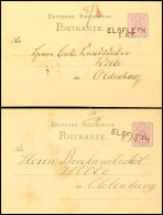 "ELSFLETH E.P.T." - L2, Je Klar Auf Zwei GS-Postkarten DR 5 Pfg. In 1879 Nach Oldenburg An Gleiche Adresse,... - Otros & Sin Clasificación