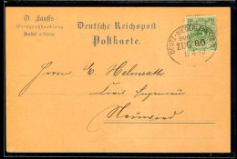 "DEUTZ-NIEDERLAHNSTEIN ZUG 60" - Bahnpost-Ovalstempel, Auf Privatem Postkartenformular Mit Absendervordruck "O.... - Autres & Non Classés