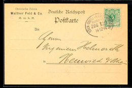 "CÖLN-DEUTZ-NIEDERLAHNSTEIN ZUG 126" - Bahnpost-Ovalstempel, Auf Privatem Postkartenformular Einer Fabrik Aus... - Other & Unclassified