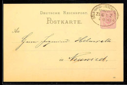 "CÖLN (RHEIN) - NIEDERLAHNSTEIN ZUG 52" (verstümmelte 5) - Bahnpost-Ovalstempel, Auf GS-Postkarte 5 Pfg... - Autres & Non Classés