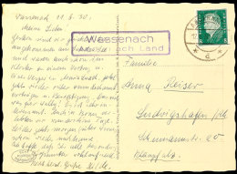 "Wassenach Andernach Land", Auf AK "Maria Laach, Partie Am Klostergarten" 1930 Nach Ludwigshafen  BFWassenach... - Altri & Non Classificati