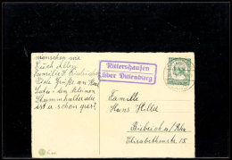 "Rittershausen / über Dillenburg", Klar Auf Weihnachts-AK 1934 Nach Wiesbaden-Biebrich  BFRittershausen /... - Autres & Non Classés