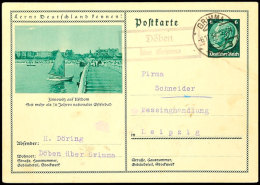 "Döben / über Grimma", Auf Bild-GS-Postkarte 1934 Nach Leipzig, Kleine Spuren  BFDöben / Over... - Autres & Non Classés