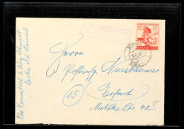 "Berka V.d. Hainich / 15 / über Eisenach" (mit Postleitzahl), Auf Brief 08.02.1945 Nach Erfurt, Kuvert Kleine... - Autres & Non Classés