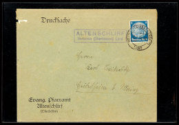 "ALTENSCHLIRF / über Herbstein (Oberhessen) Land", Auf Drucksachenbrief 1934 Nach Heidesheim Bei Mainz, Kuvert... - Altri & Non Classificati