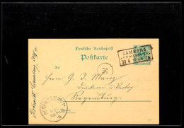 "CAMBERG R.B. WIESBADEN 30 4 90" - Ra3, Klar Auf GS-Postkarte 5 Pfg Nach Regensburg  BFCAMBERG R. B. WIESBADEN... - Sonstige & Ohne Zuordnung