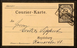 Magdeburg, Courier, 2½ Pfg Ganzsachenkarten Mit Abb. Friedrich III. (99-Tage-Kaiser) Und Trauerrand,... - Otros & Sin Clasificación