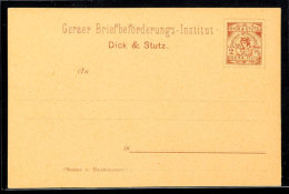 GERA DICK & STUTZ, GS-Postkarte 2 Pfg Tadellos Ungebraucht, Katalog: P3 BFGERA Thick & Swiss Franc,... - Otros & Sin Clasificación