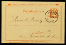 BERLIN PACKETFAHRT, GS-Postkarte 2 Pfg, Mit Rückseitigem Zudruck "Verein Für Handlungs-Commis Von 1858",... - Autres & Non Classés