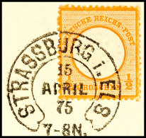 "STRASSBURG I. ELS 15 APRIL 75 7-8N" - (Spalink 36-3), Klar Und Zentrisch Auf Briefstück Mit Tadelloser 1/2... - Autres & Non Classés