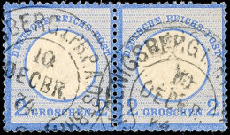 "KÖNIGSBERG I. PR. P.A. OSTBHF.  10 DECBR. 74", Zweimal Klar Auf Waag. Prachtpaar 2 Gramm Großer Schild,... - Autres & Non Classés