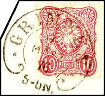 "GRIMMEN 7.MÖRZ.76" (Spalink 15), Sehr Klar Und Kompletter Abschlag Auf Briefstück Mit 10 Pfg. Rot,... - Autres & Non Classés