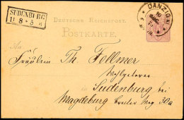 "DANZIG N.1 10.AUG.75", (Spalink 7-1), Klar Auf 5 Pfg. GSK Nach Sudenberg Mit Vorderseitigem Ankunftsstempel,... - Sonstige & Ohne Zuordnung