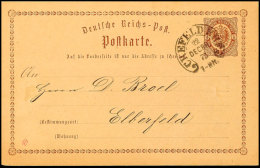 "CREFELD BHF. 22.DECBR.73" (Spalink 6-8), Klar Auf 1/2 GSK Nach Elberfeld, Pracht, Katalog: DRP1 BFCREFELD BHF.... - Autres & Non Classés