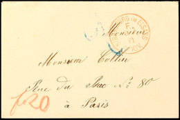 1871, "STRASSBURG IM ELSASS F. 10.7.71", Roter Franco-Stempel Auf Brief Mit Handschriftlichem Vermerk "fr. 20" Nach... - Otros & Sin Clasificación