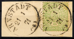 "ARNSTADT 21 1 71" - Ablöser-K1, Klar Auf Briefstück 1/3 Gr. Gezähnt, Katalog: 14 BSARNSTADT 21... - Other & Unclassified