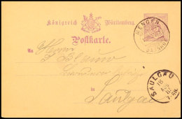 "MENGEN BAHNHOF 18 VIII 85" - Datumsbrückenstempel, Auf GS-Postkarte 5 Pfg Nach Saulgau, Katalog: P26... - Otros & Sin Clasificación