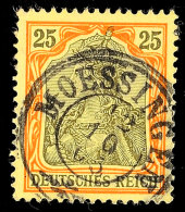 "MOESSINGEN 12 10 05", Weiterverwendeter K3, Herrlich Klar Auf 25 Pfg Germania O.Wz., Katalog: DR73 OMOESSINGEN... - Otros & Sin Clasificación